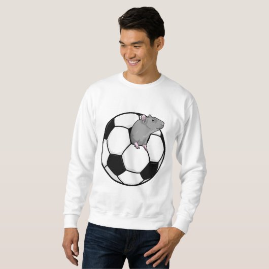 Ratte mit Fußball Sweatshirt (Vorne ganz)