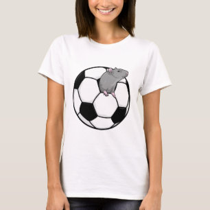 Ratte mit Fußball T-Shirt