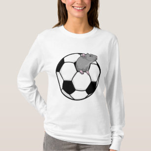 Ratte mit Fußball T-Shirt