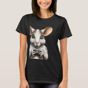 Ratte mit Gamer-Gamer-Maus T-Shirt