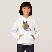 Ratte mit gelber Blume Hoodie (Vorne ganz)