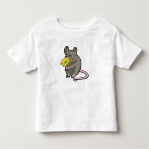 Ratte mit gelber Blume Kleinkind T-shirt