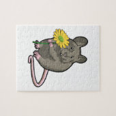 Ratte mit gelber Blume Puzzle (Horizontal)
