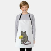 Ratte mit gelber Blume Schürze (Getragen)