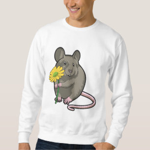 Ratte mit gelber Blume Sweatshirt
