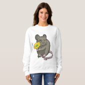 Ratte mit gelber Blume Sweatshirt (Vorne ganz)