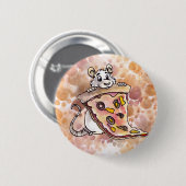 Ratte mit Pizza-Knopf Button (Vorne & Hinten)