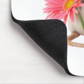 Ratte mit rosa Blume Mousepad (Ecke)
