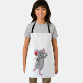 Ratte mit Rose Blume Schürze (Insitu)