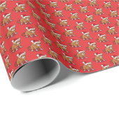 Ratte mit Weihnachtsmannmütze Geschenkpapier (Rolleneckpunkt)