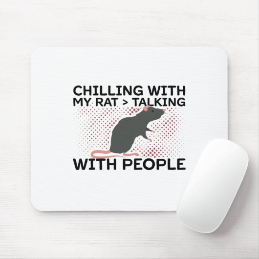 Ratte Pet | Nagetiere Rats Geschenkideen Mousepad (Mit Mouse)