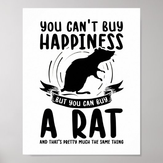 Ratte Pet | Rodent Zuhause Rat Animals Geschenk Poster (Vorne)