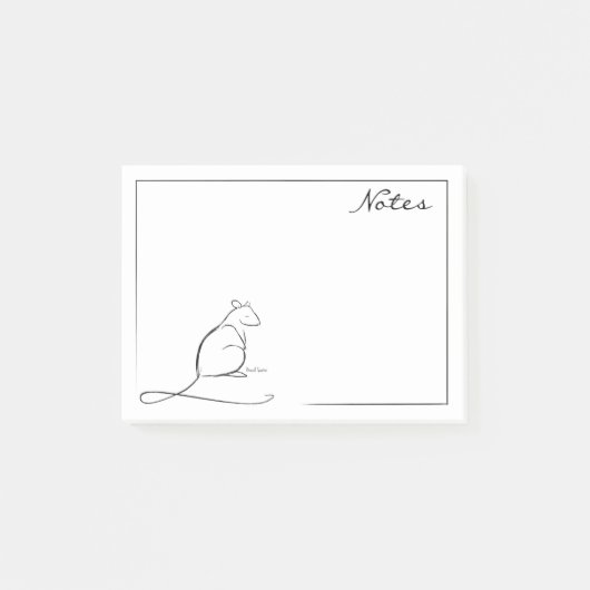 Ratte Posten-esanmerkungen Post-it Klebezettel (Vorderseite)