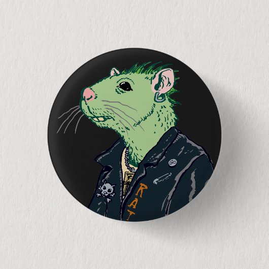 Ratte Punk™ Button (Vorderseite)