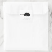 Ratte Quadratischer Aufkleber (Tasche)