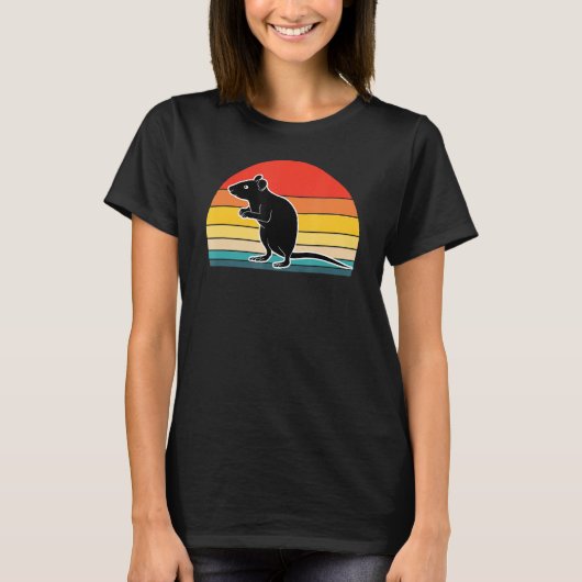 Ratte Retro Vintag Sunset T-Shirt (Vorderseite)