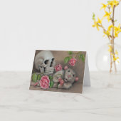 Ratte-Rose-Skull-Karte Karte (Gelbe Blume)