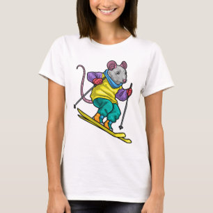 Ratte Skifahrer Ski Wintersport T-Shirt