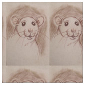 Ratte-tastic Ratten-Cartoon-Gewebe Stoff (Nahaufnahme)
