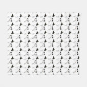 Ratte Terrier Basic Breed Silhouette Illustration Fleecedecke (Vorderseite (Horizontal))