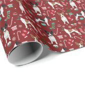 Ratte Terrier Weihnachtsgeschenk Geschenkpapier (Rolleneckpunkt)