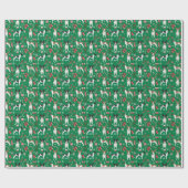 Ratte Terrier Weihnachtshunde Geschenkpapier (Flach)