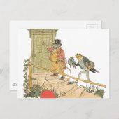 Ratte und Frosch im Tuxedo " s Blumen liefernd Postkarte (Vorne/Hinten)