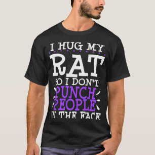 Ratten Besitzer Gag Punch People Mama Vater Rat T-Shirt