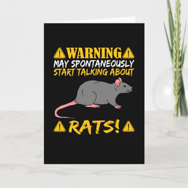 Ratten-Besitzer Vortrag über Ratten Karte (Vorderseite)