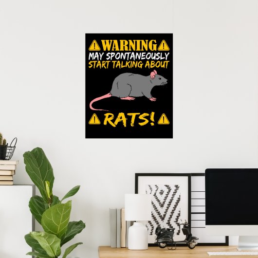 Ratten-Besitzer Vortrag über Ratten Poster (Heimbüro)