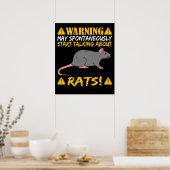 Ratten-Besitzer Vortrag über Ratten Poster (Küche)