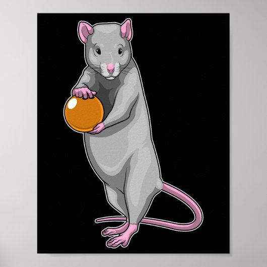 Ratten Bowling Bowlingkugel Sport Poster (Vorne)