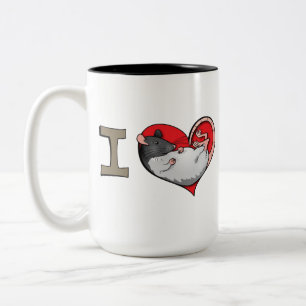 Ratten des Herzens I Zweifarbige Tasse