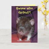 Ratten, die eine individuell anpassbare Grußkarte  Karte (Gelbe Blume)