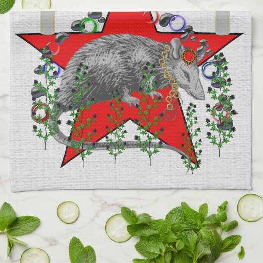 Ratten-Gott Handtuch (Gefaltet)