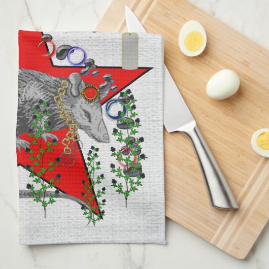 Ratten-Gott Handtuch (Viertel Falte)