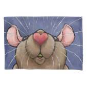 Ratten-Herz-Kissen-Hüllen Kissenbezug (Vorderseite-Links)