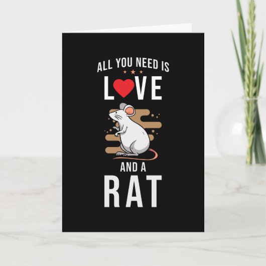 Ratten I Liebe Karte (Vorderseite)