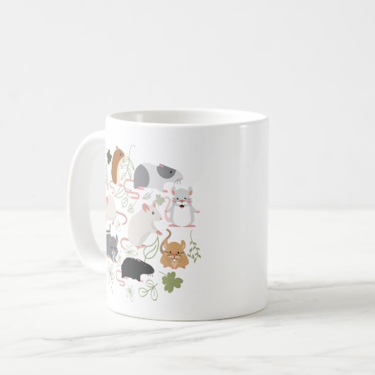 Ratten-Kaffee, Niedliches Ratten-Geschenk, Rat-Lov Kaffeetasse (Vorderseite Links)