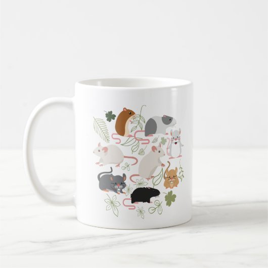 Ratten-Kaffee, Niedliches Ratten-Geschenk, Rat-Lov Kaffeetasse (Links)
