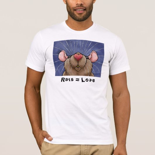 Ratten = Liebe-Ratten-T - Shirt (Vorderseite)