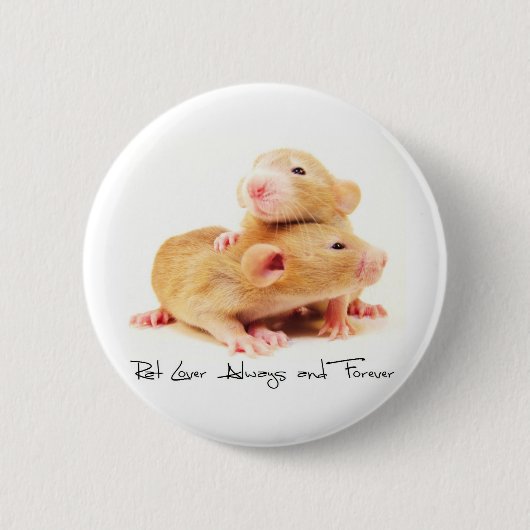 Ratten-Liebhaber immer und für immer Button (Vorderseite)