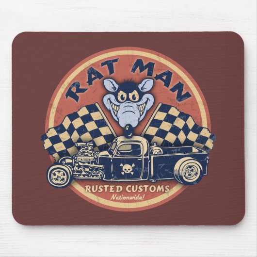 Ratten-Mann verrostete Gewohnheiten Mousepad (Vorne)