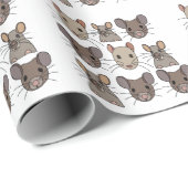 Ratten-Maus-Mäuse Tierisches Party Geschenkpapier (Rolleneckpunkt)