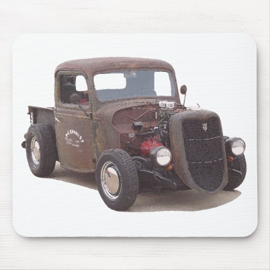 Ratten-Rod-Lieferwagen Mousepad (Vorne)