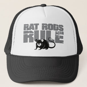 Ratten Rods Rule Retro Classic Car Trucker Hat Truckerkappe