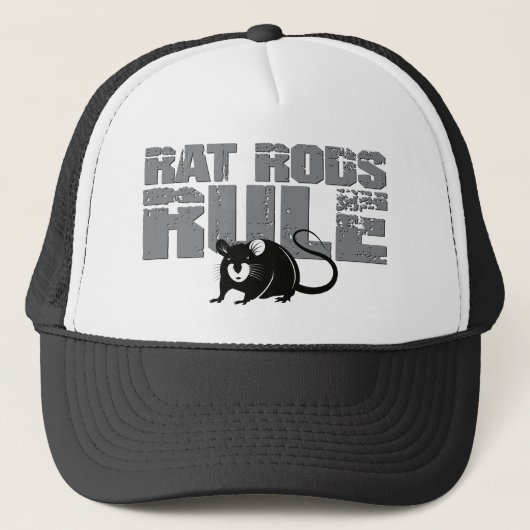 Ratten Rods Rule Retro Classic Car Trucker Hat Truckerkappe (Vorderseite)