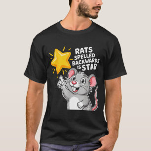 Ratten rückwärts buchstabiert ist Star Lustiger Wo T-Shirt