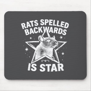 Ratten rückwärts buchstabiert ist Star  Mousepad