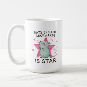 Ratten rückwärts buchstabiert ist Stern Lustige Ra Kaffeetasse